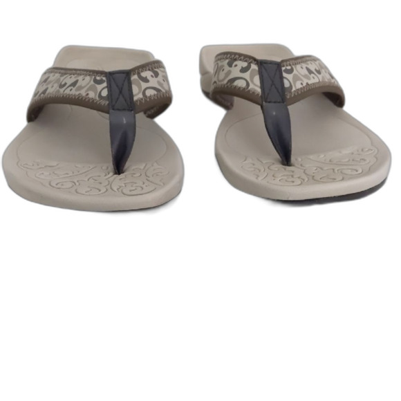 Columbia Women's Beige and Brown Summer Beach Flip Flop Sandals Size 10 - Picture 7 of 10